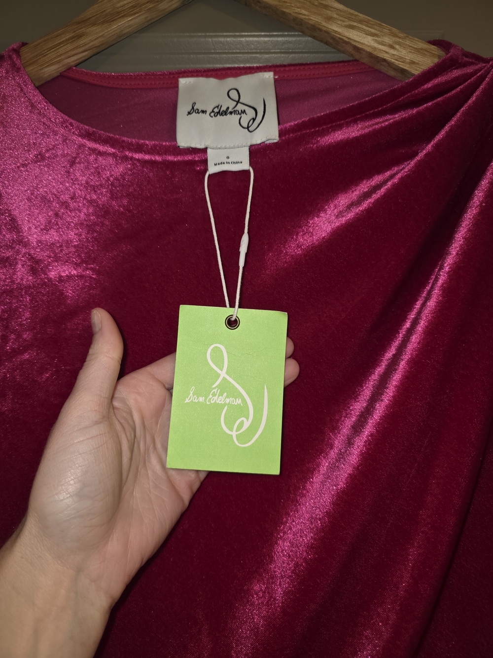 Sam Edelman Women's Pink Velvet Dress